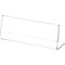 Plymor Clear Acrylic Sign Display / Literature Holder (Angled), 4" W x 1.5" H